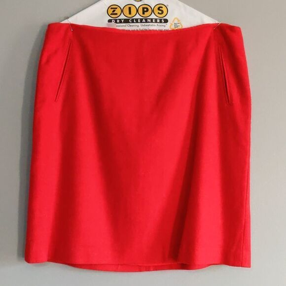 ⚓️✔️Red Wool Pencil Skirt - Picture 1 of 4